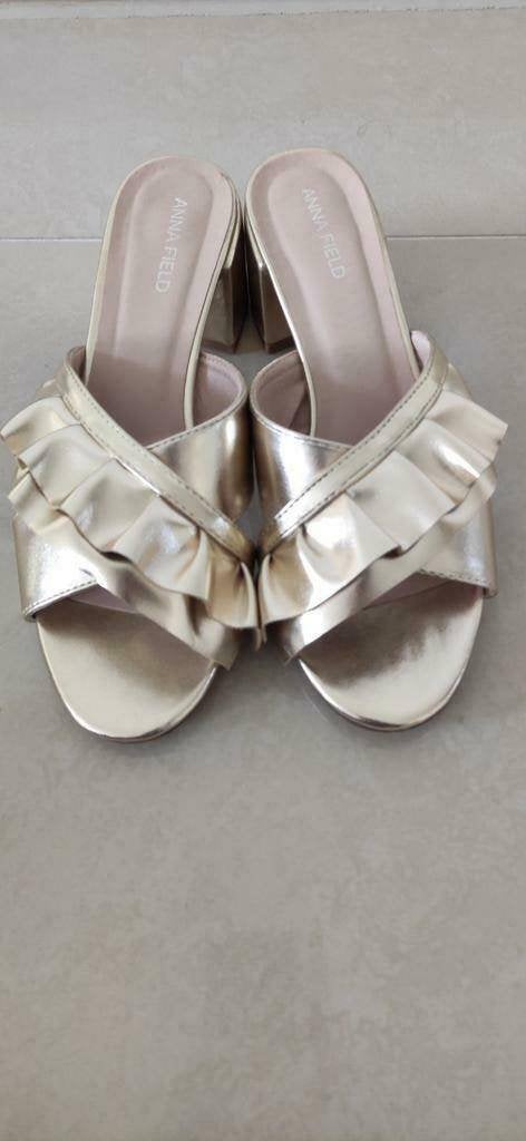 Gouden sandalen maat 37 merk "Anna Field", Anna Field, Overige kleuren, Zo goed als nieuw, Sandalen of Muiltjes
