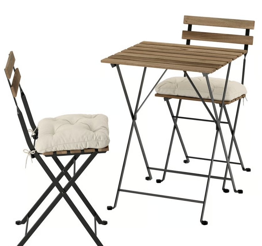 Outdoor table & 2-chairs (IKEA), Zo goed als nieuw, Stoel, Tuinset, Hout