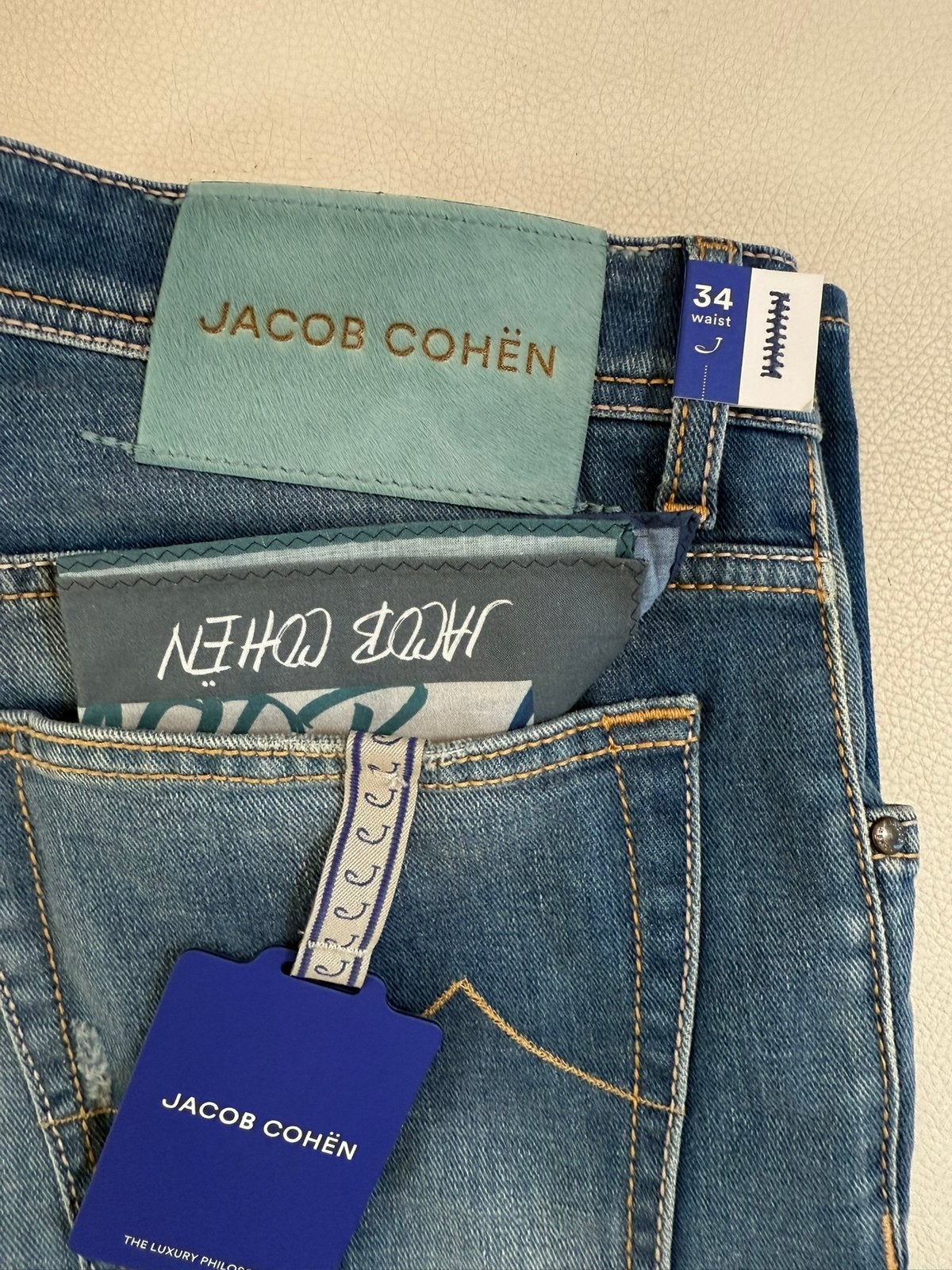 Jacob Cohen jeans 33, 34 Nick Slim NIEUW, Verzenden, Nieuw, Blauw, W33 - W34 (confectie 48/50)