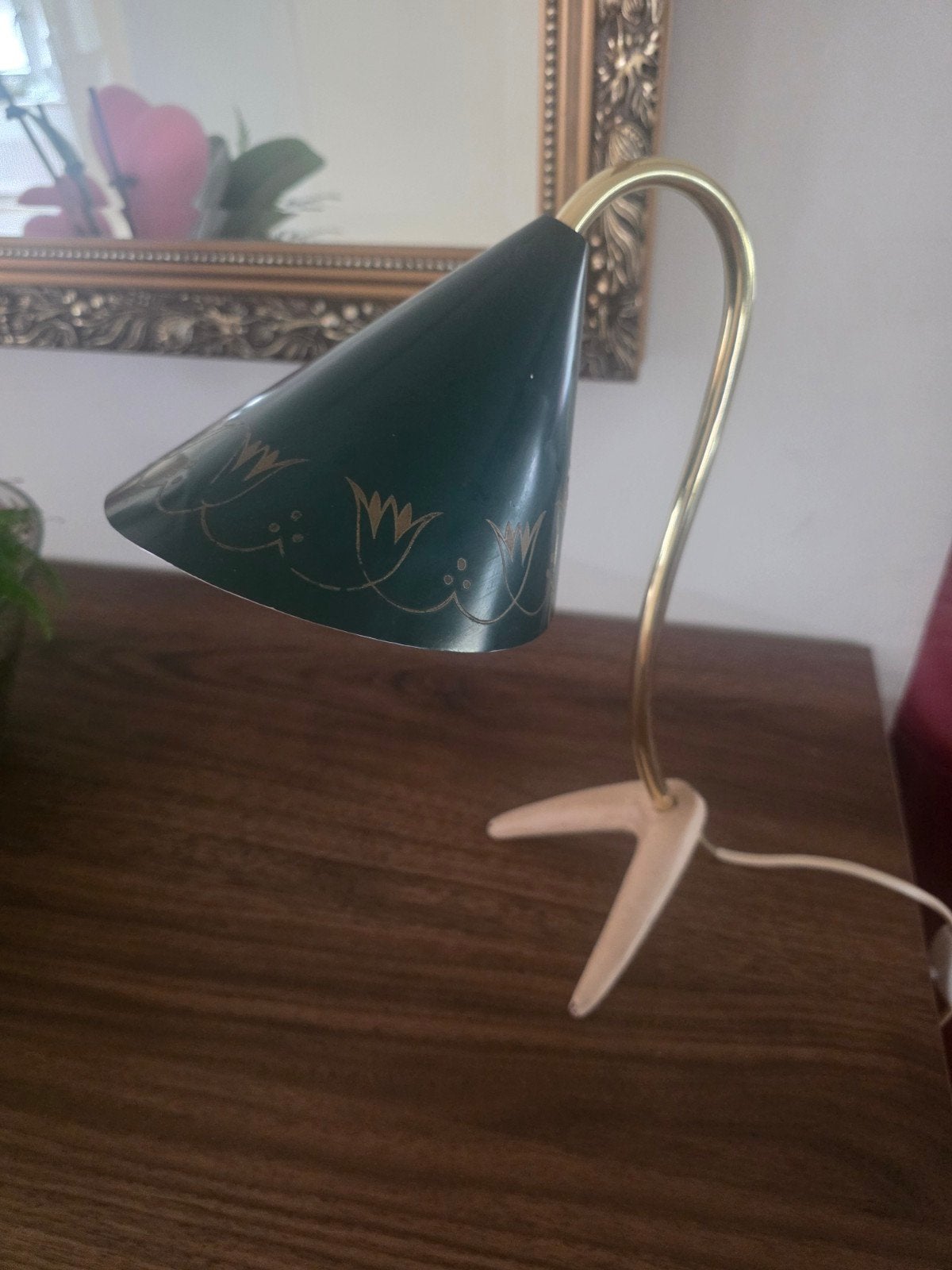 Vintage Cosack Leuchten tafellampje met originel patina, Ophalen of Verzenden