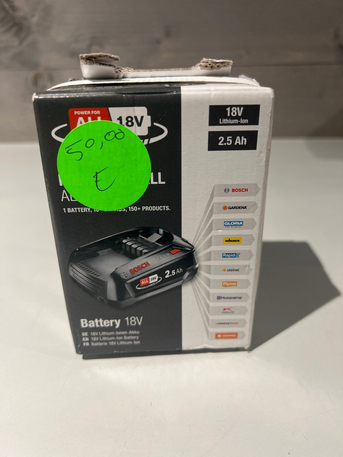 Bosch 18V Lithium-ion Accu 2.5 Ah - Nieuw in doos, N, N, Overige typen, Nieuw