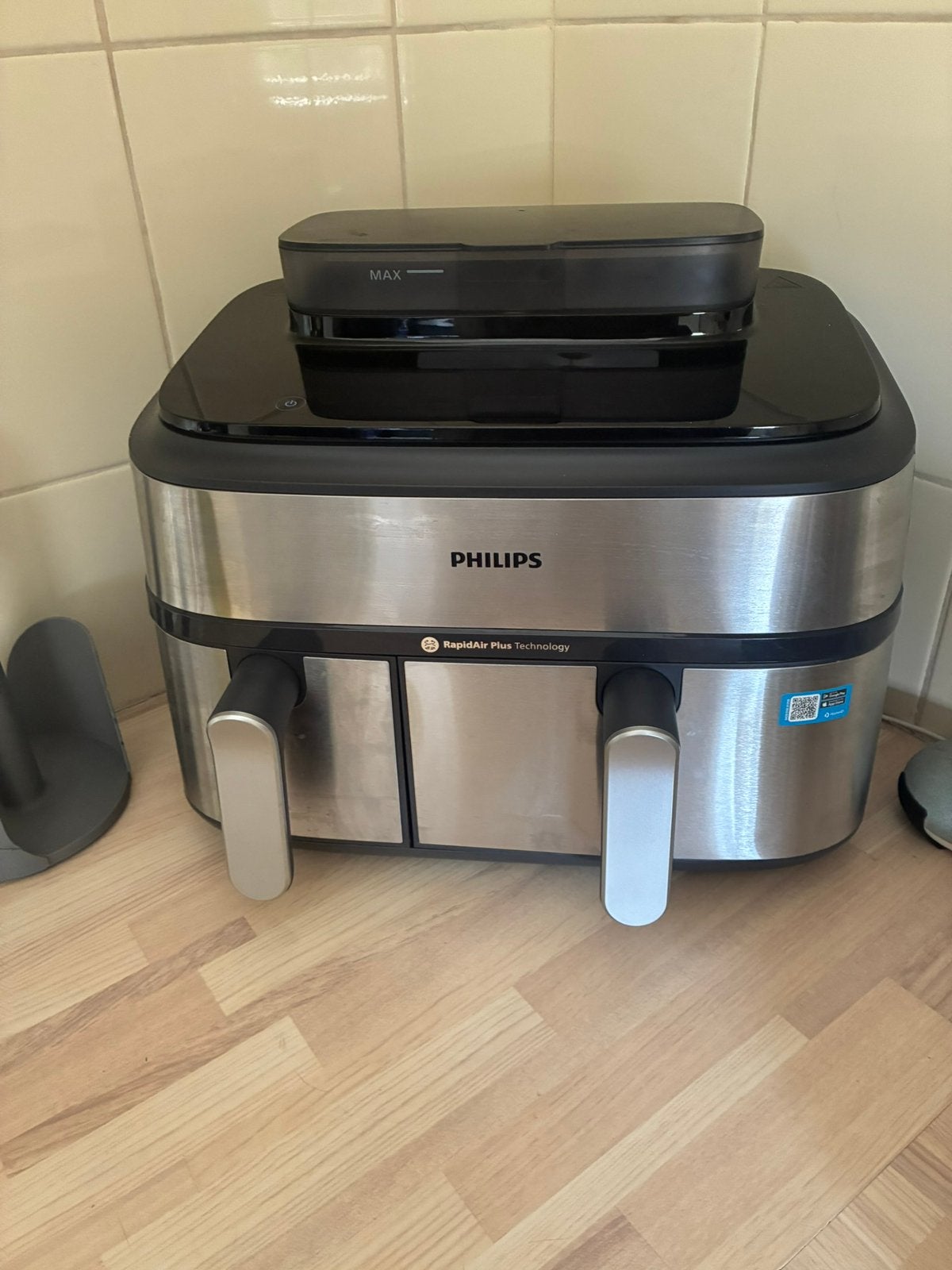 PHILIPS Airfryer 5000-serie Dual Basket Met Stoomfunctie, Ophalen, Zo goed als nieuw, Airfryer XXL, 1500 gram of meer