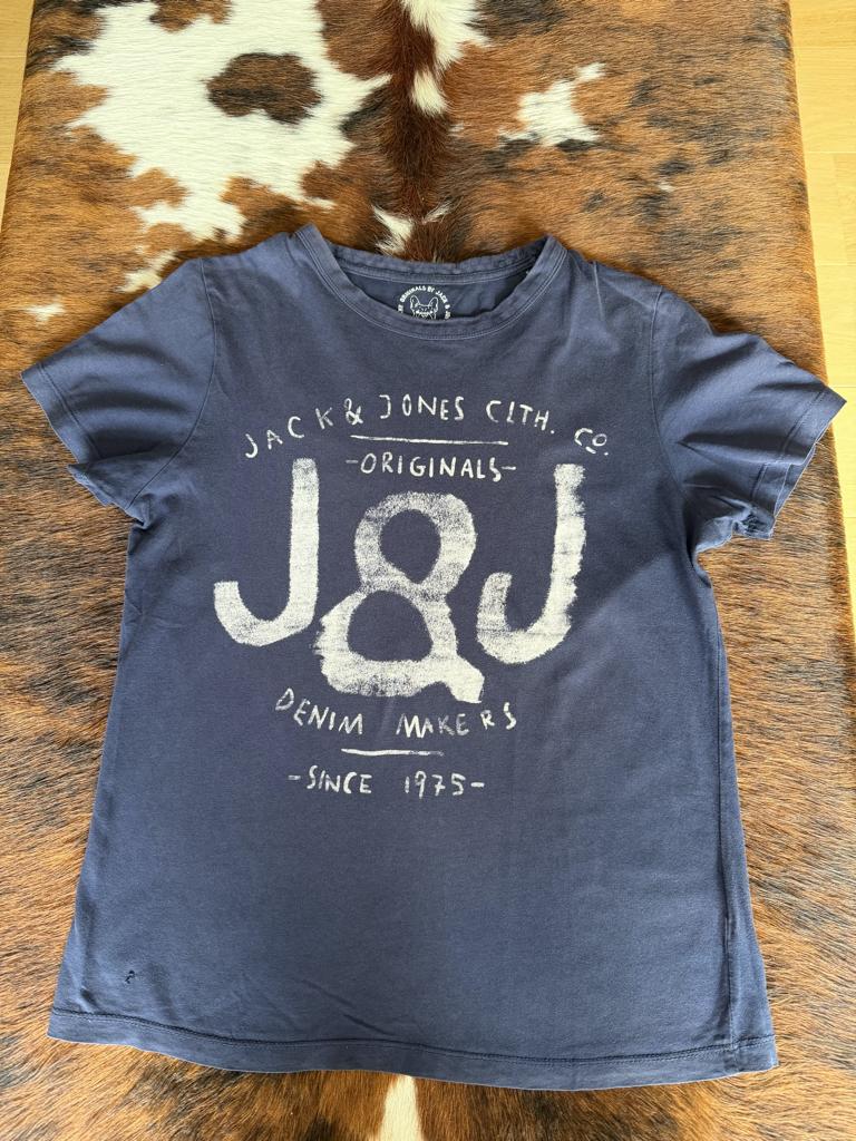 t-shirt - Jack & Jones Denim - maat S - donkerblauw, Blauw, Ophalen of Verzenden, Jack & Jones Denim, Gedragen