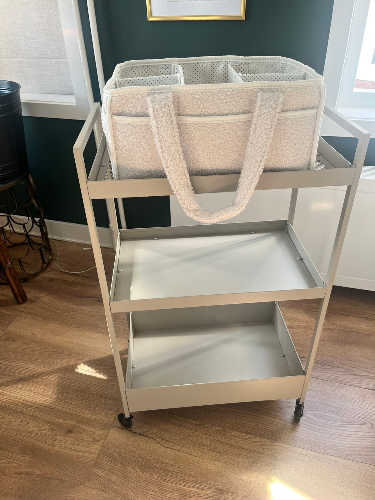 Roltafel NISSAFORS en luiertafelorganizer ideal kraamtijd, Ophalen, Zo goed als nieuw