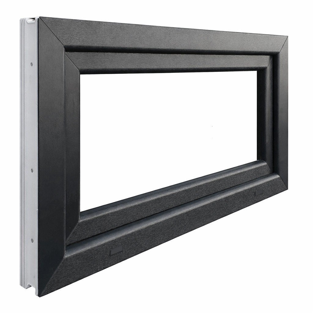 Kunststof Kozijn Kiep  B100 H50cm Mat Zwart, Doe-het-zelf en Verbouw, Kozijnen en Schuifpuien, Niet ingevuld, Kunststof, Raamkozijn