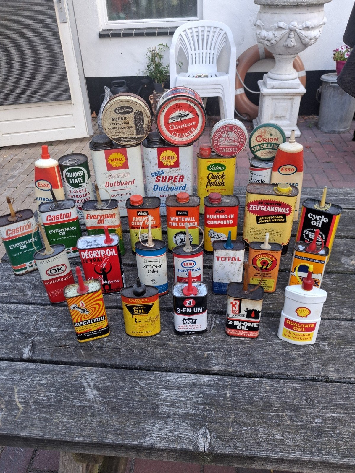olie blikjes, Verzamelen, Ophalen of Verzenden, Gebruikt, Verpakking