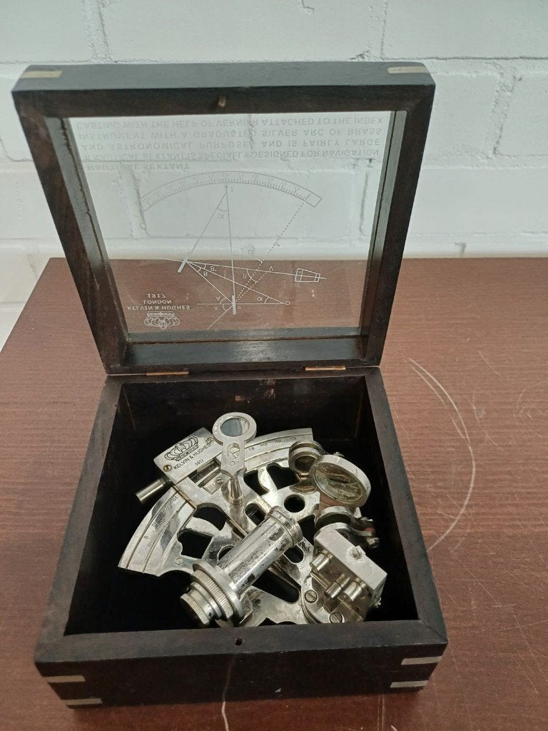 Sextant van Kelvin & Hughes uit 1917 - replica, Antiek en Kunst, Ophalen of Verzenden