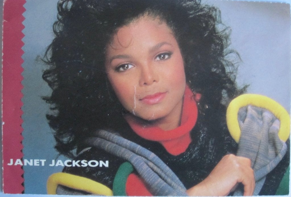 ansichtkaart met Janet Jackson, Verzenden, 1980 tot heden, Ongelopen, Sterren en Beroemdheden