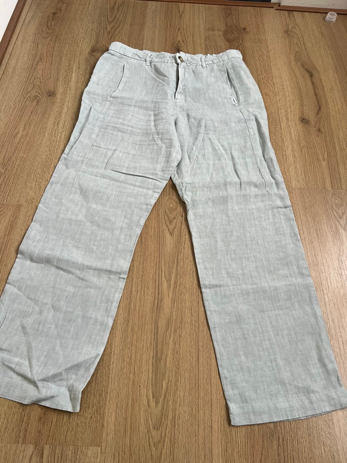 Penn&ink lichtblauw linnen broek 38, Maat 38/40 (M), Blauw, Ophalen of Verzenden, Zo goed als nieuw