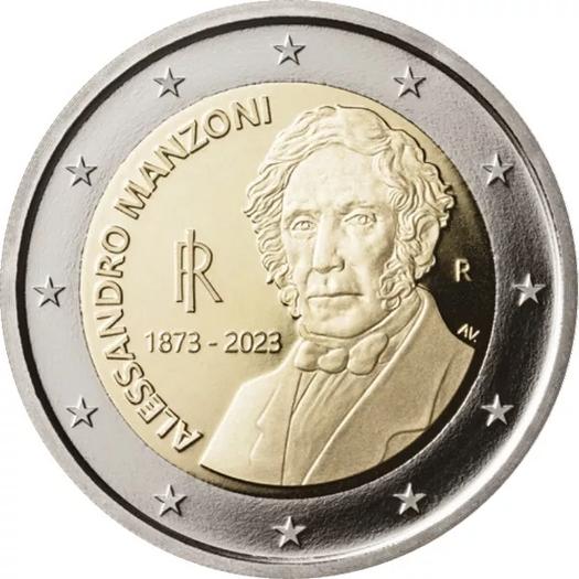 2 Euro Italie 2023 - Alessandro Manzoni - UNC, Postzegels en Munten, Munten | Europa | Euromunten, Verzenden, Italië, 2 euro, Losse munt