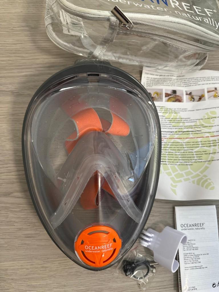 Ocean Reef Aria Snorkelmasker Grijs L/XL, Ophalen, Zo goed als nieuw, Snorkelmasker