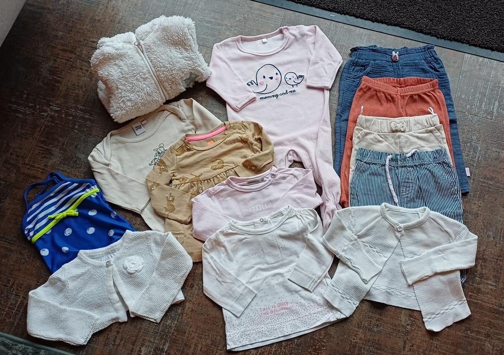 Leuk kledingpakket meisje voorjaar maat 62 13 stuks, Ophalen of Verzenden, Gebruikt, Maat 62
