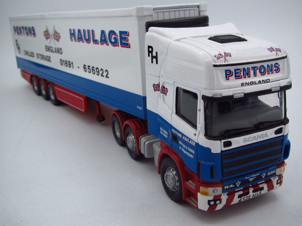 Corgi - Scania 144 miniatuur '' Pentons England '' 1:50, Hobby en Vrije tijd, Modelauto's | 1:50, Ophalen of Verzenden, Zo goed als nieuw