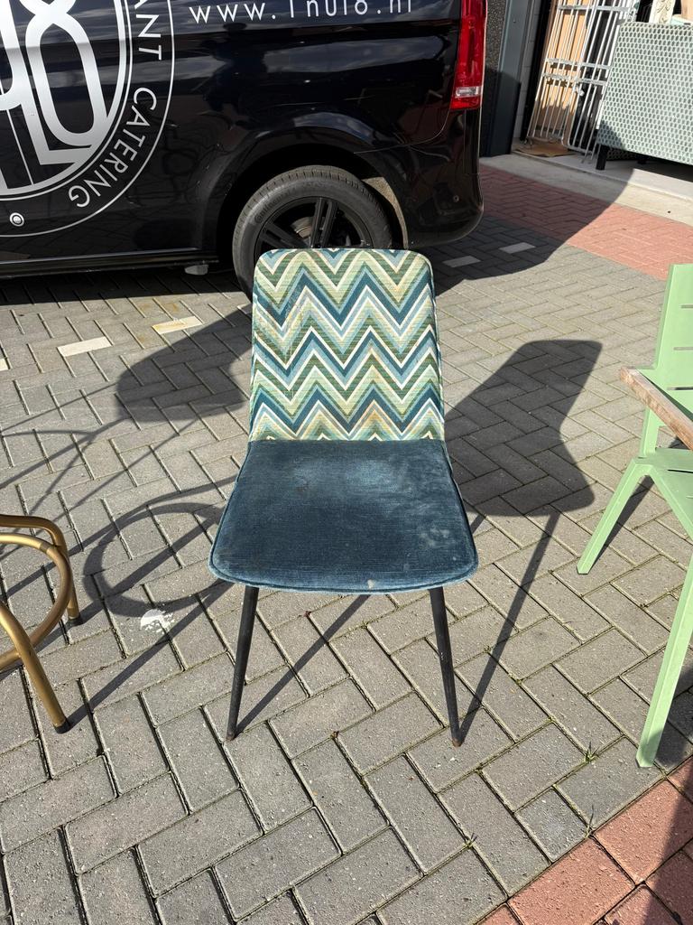 Leuke stoelen met zig zag print - 29 stuks beschikbaar, Ophalen, Gebruikt, Overige kleuren, Stof