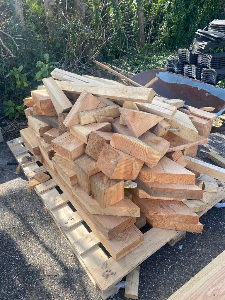 Diverse partij hout voor diverse projecten, Doe-het-zelf en Verbouw, Hout en Planken, Gebruikt, Ophalen of Verzenden, 50 mm of meer
