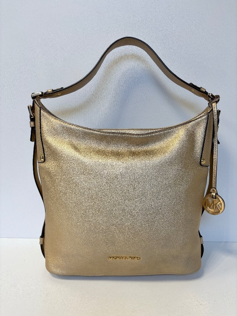 MICHAEL KORS Goud leer crossbody schouder bag tas, Ophalen of Verzenden, Zo goed als nieuw, Overige kleuren, Schoudertasje