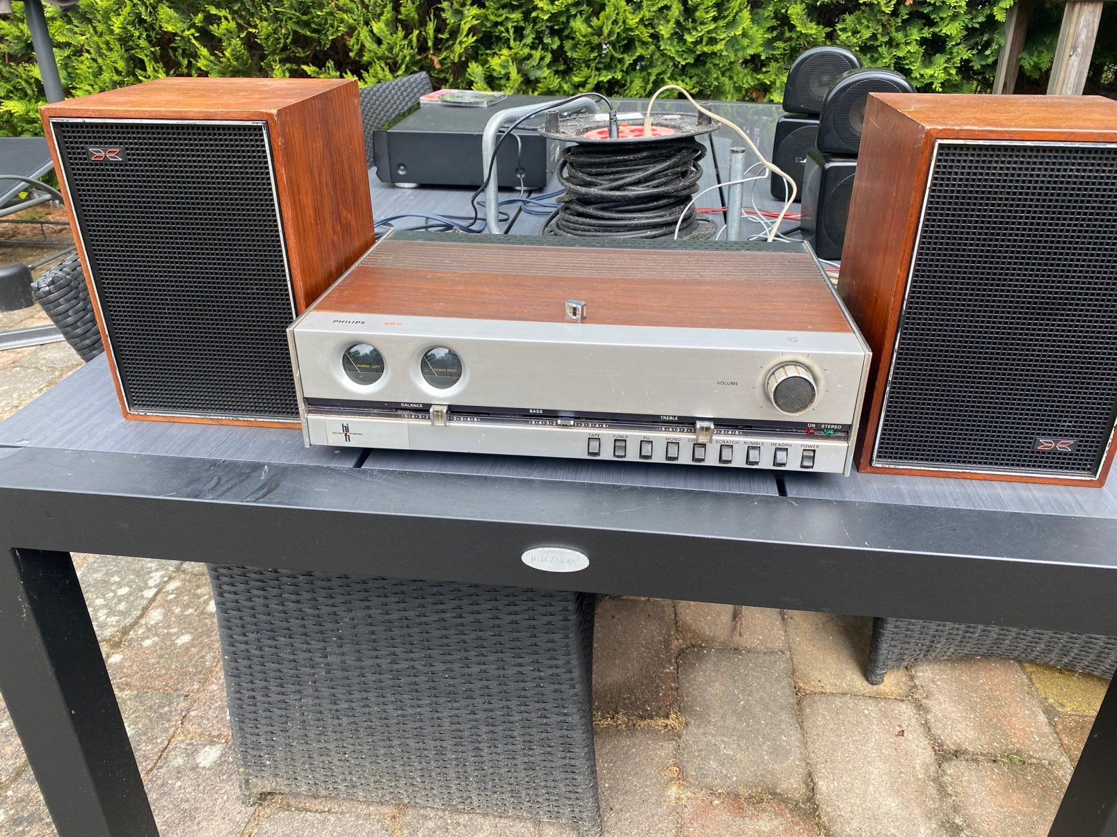 Philips 520 stereo versterker vissenoog, Overige merken, Gebruikt, Ophalen of Verzenden, Minder dan 60 watt