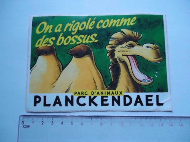 sticker oud Zoo Belgie dierentuin strip Planckendael park, Ophalen of Verzenden, Zo goed als nieuw, Bedrijf of Vereniging