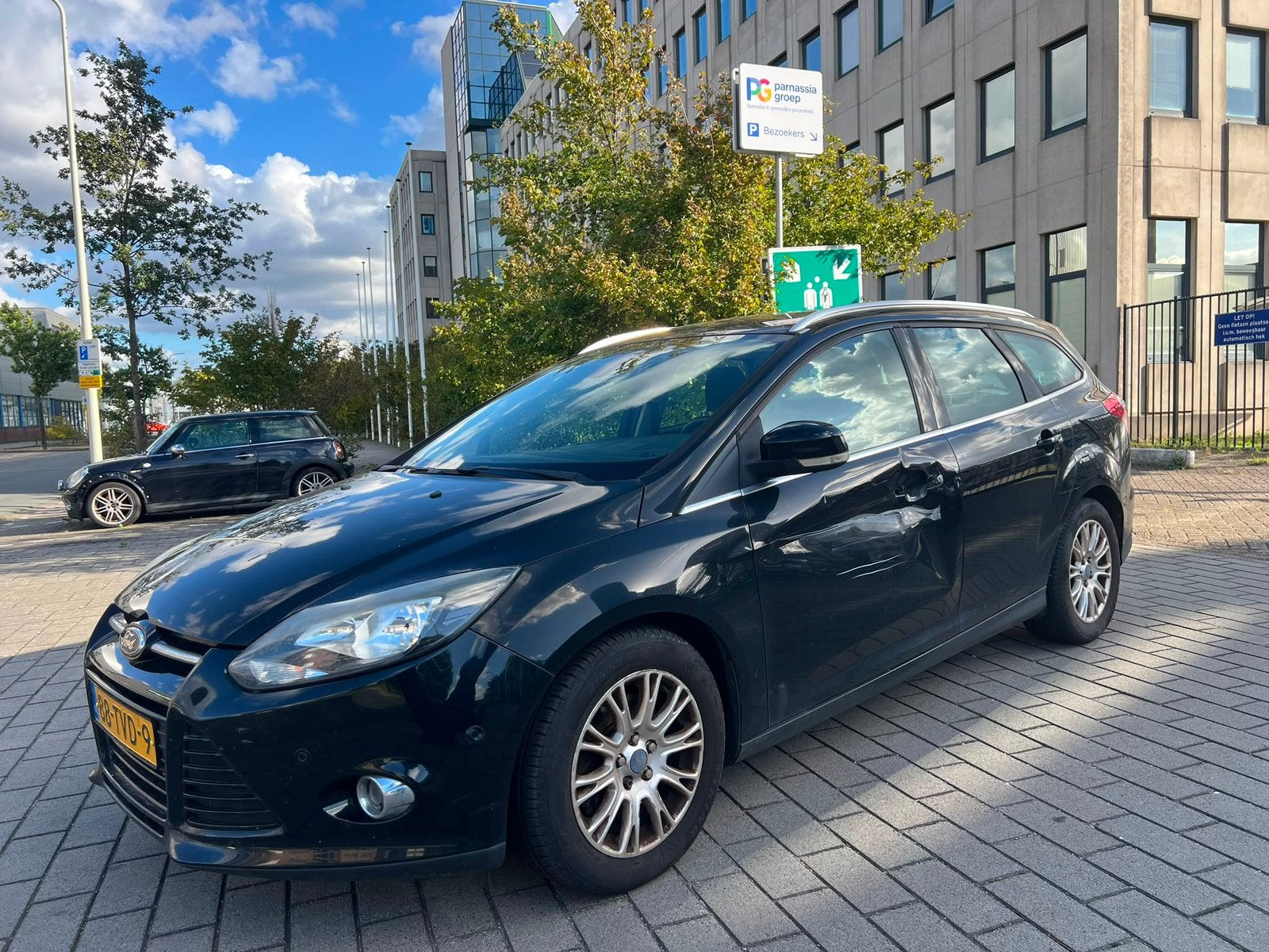 Ford Focus 1.6 Ecoboost 2012 titanium Start & Stop airco, Auto's, 1596 cc, Zwart, 4 cilinders, Zwart