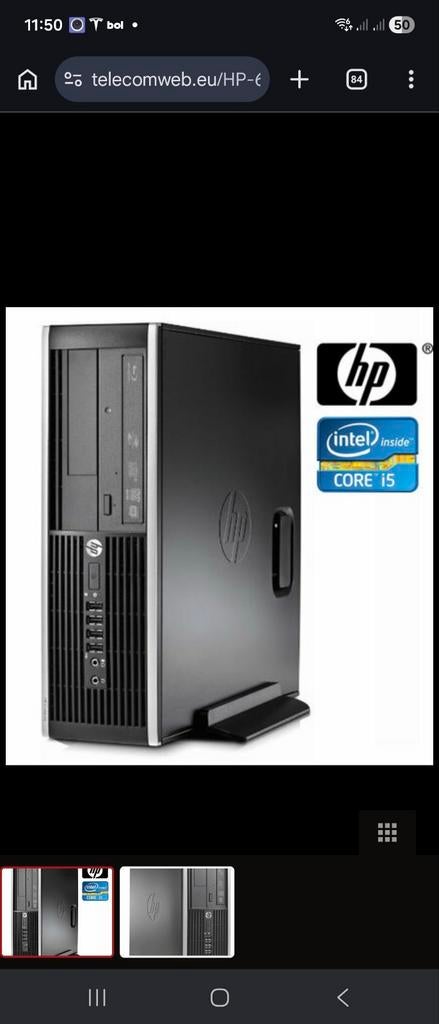 HP Compaq Pro 6300 SFF met HP EliteDisplay E232 Monitor, Ophalen, Gebruikt, HDD, 2 tot 3 Ghz