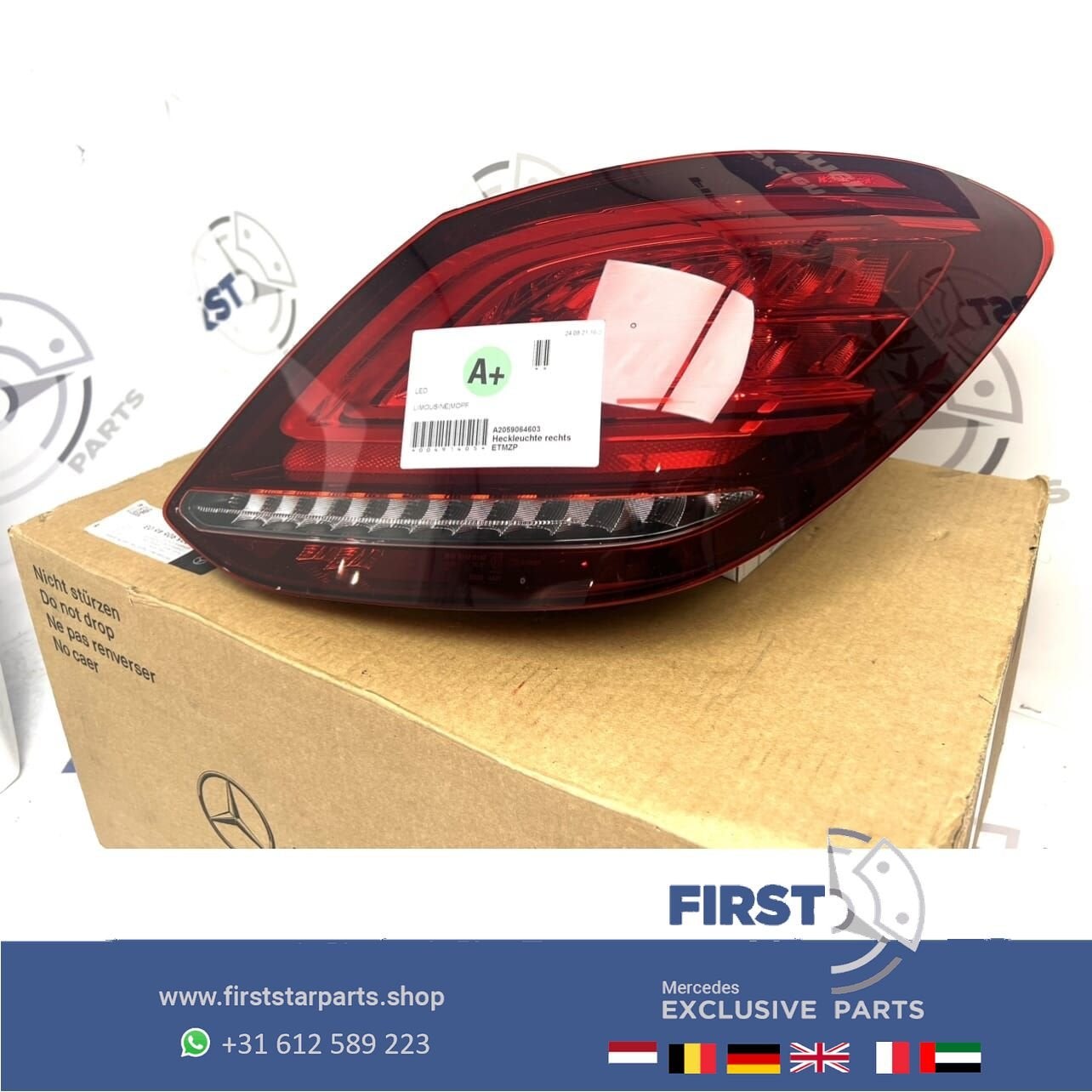 W205 Facelift VOL LED achterlicht RECHTS origineel Mercedes, Auto-onderdelen, Gebruikt, -, Ophalen of Verzenden, -