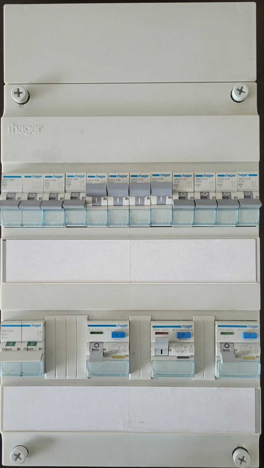 Hager Groepenkast met Kookgroep, Ophalen, Zo goed als nieuw, Hager, Groepenkast