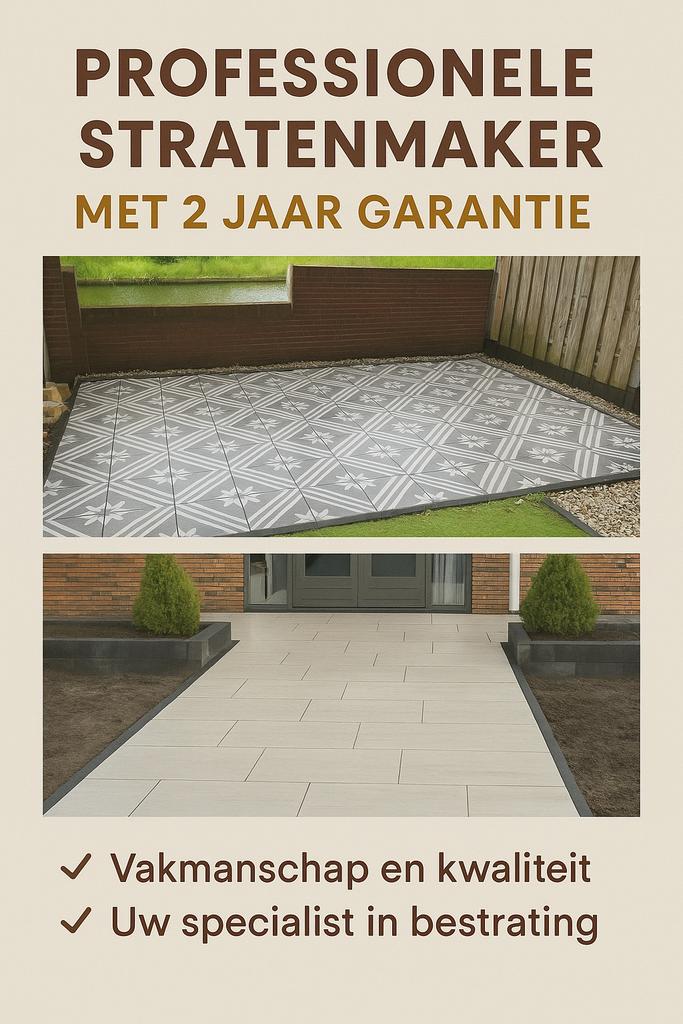 Stratenmaker Aangeboden! Inclusief 2 jaar Garantie, Gebruikt, Ophalen of Verzenden, 10 m² of meer, Beton