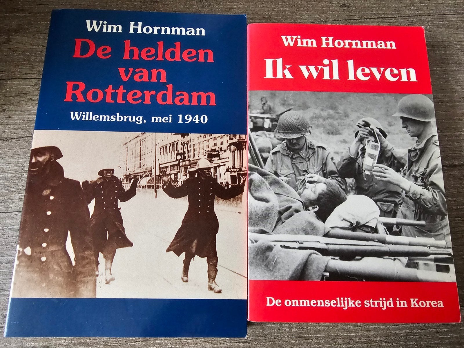 2 boeken Wim Hornman: De helden van Rotterdam & Ik wil leven, Boeken, Ophalen of Verzenden, Gelezen, Wim Hornman