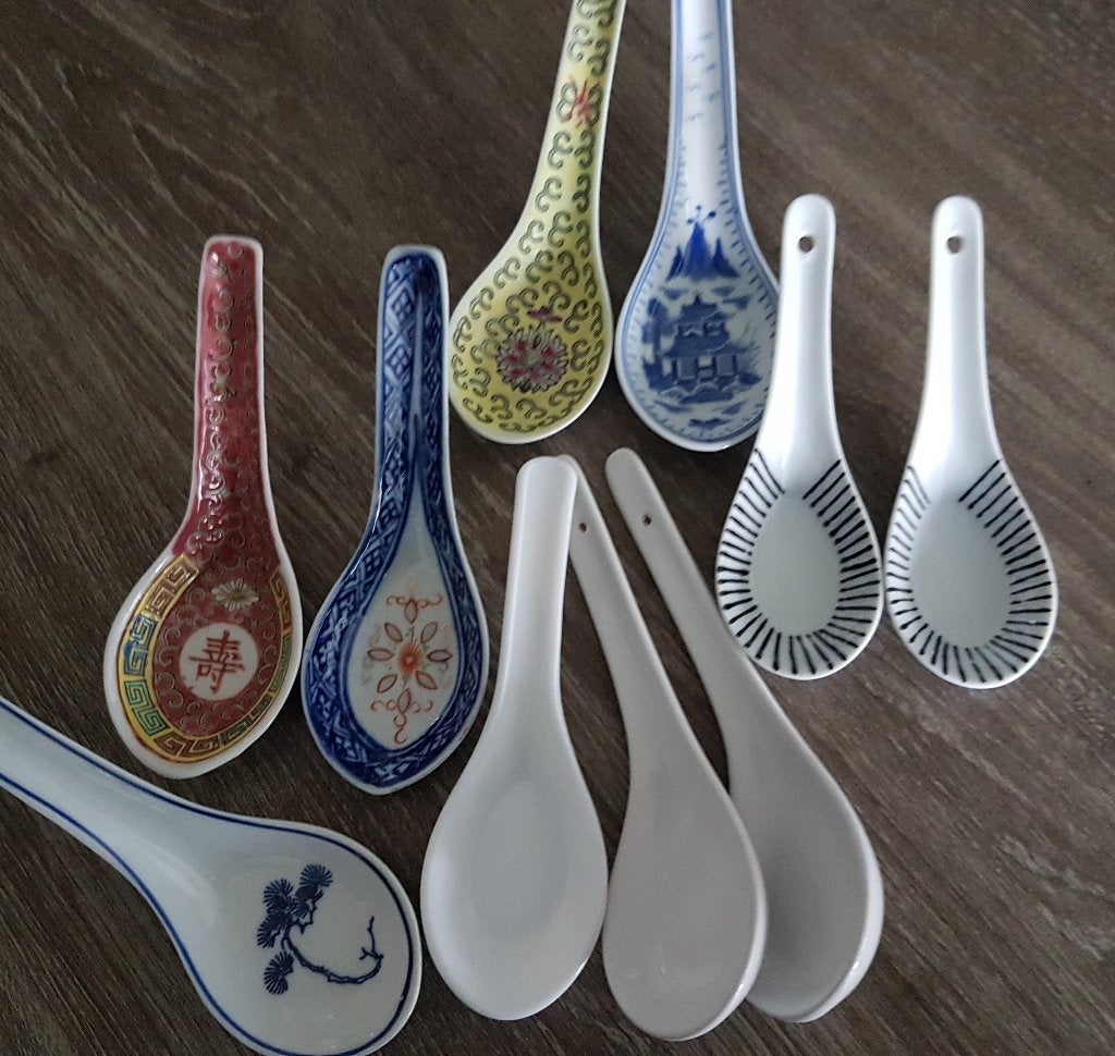 Chinese soeplepels, Ophalen, Overige materialen, Gebruikt, Los bestek