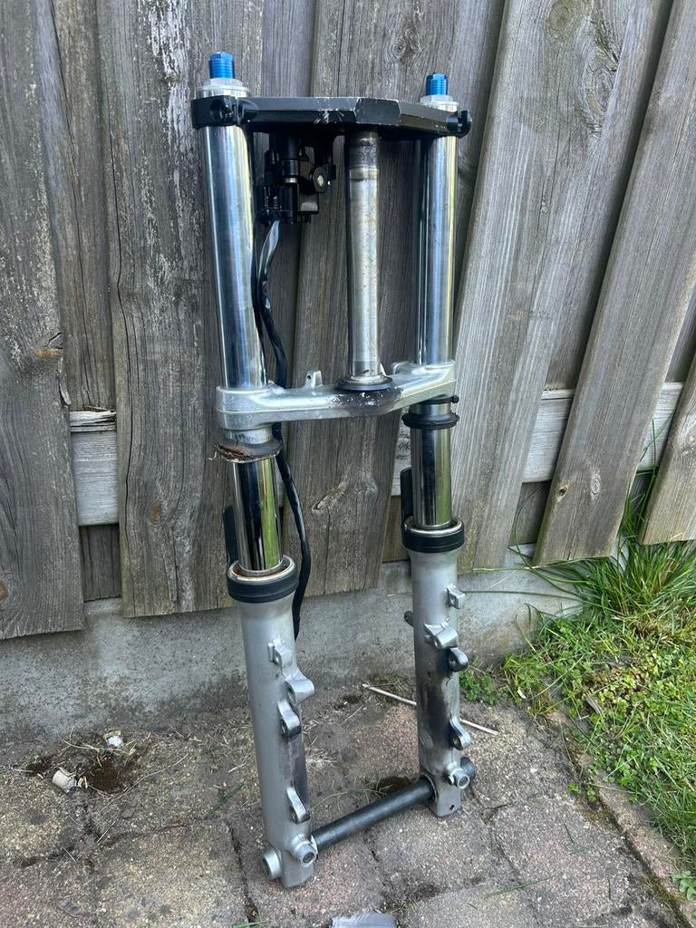 Verbogen voorvorkset Yamaha R6 RJ03 (1999–2003), Motoren, Onderdelen | Yamaha, Ophalen of Verzenden, Gebruikt