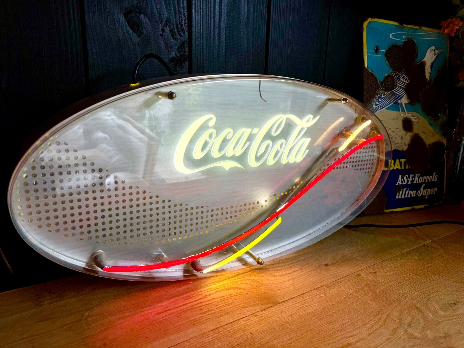 Coca Cola Neon lichtbak vintage reclamebord, Ophalen of Verzenden, Zo goed als nieuw, Lichtbak of (neon) lamp