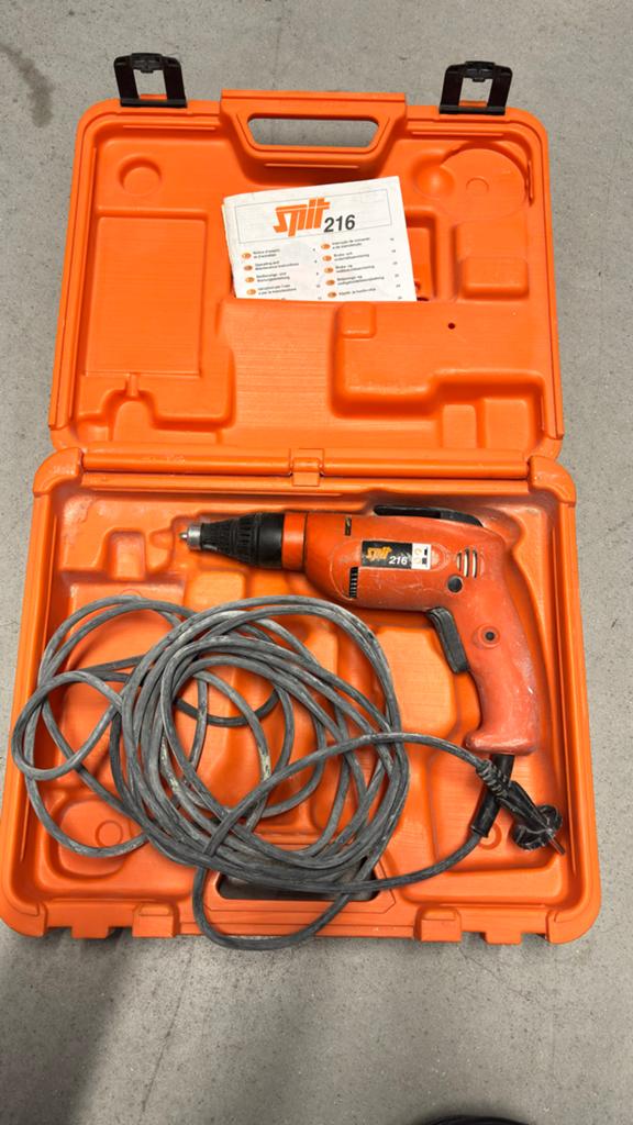 SPIT 216 Schroefmachine voor gipsplaten - 500W, Ophalen of Verzenden, Gebruikt, 400 tot 600 watt, Boor- en Schroefmachine