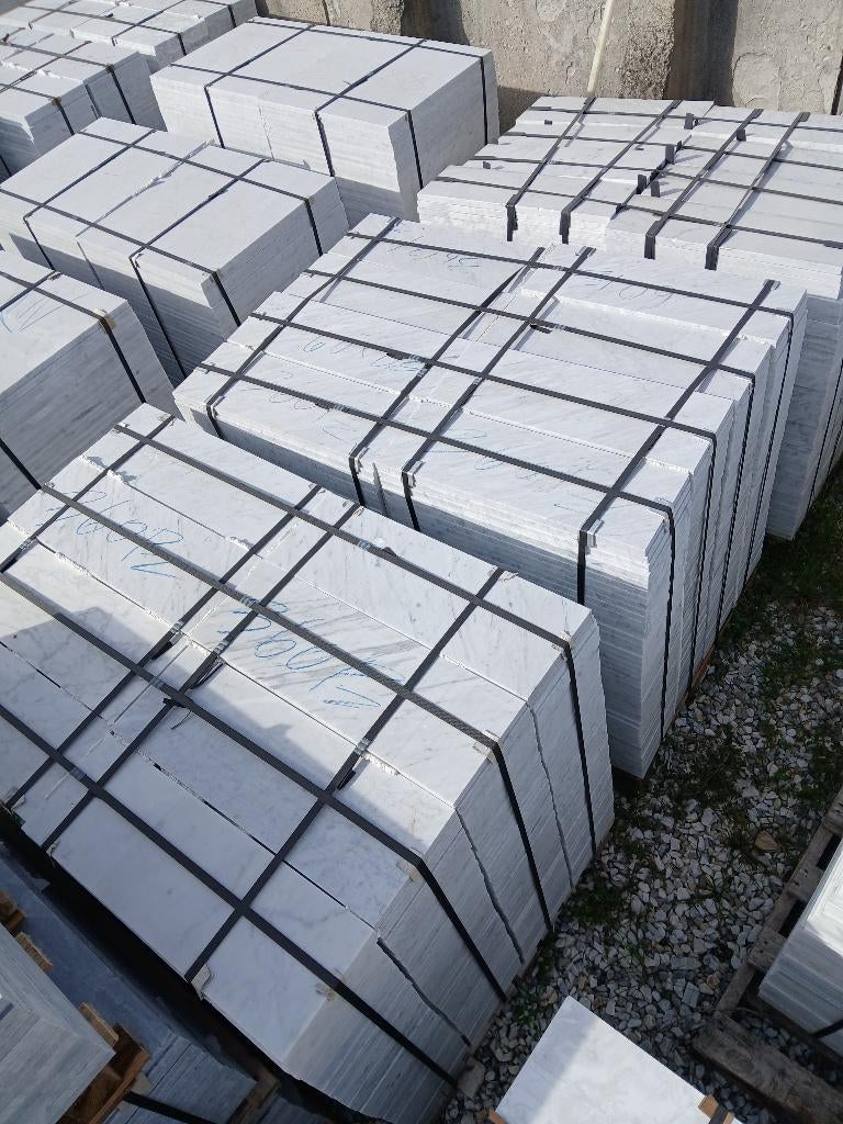 Marmeren tegels bianco Carrara 60x60x2cm, 60 cm of meer, Nieuw, Ophalen of Verzenden, Minder dan 5 m²