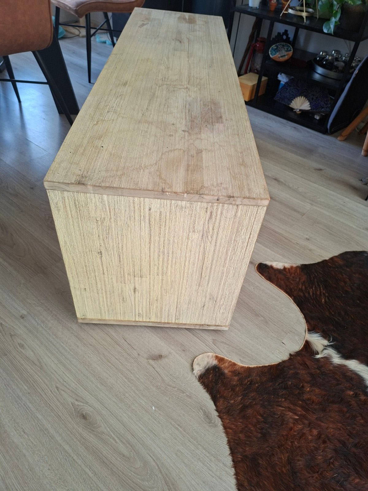 Foto 4 van Houten TV-meubel met opbergruimte