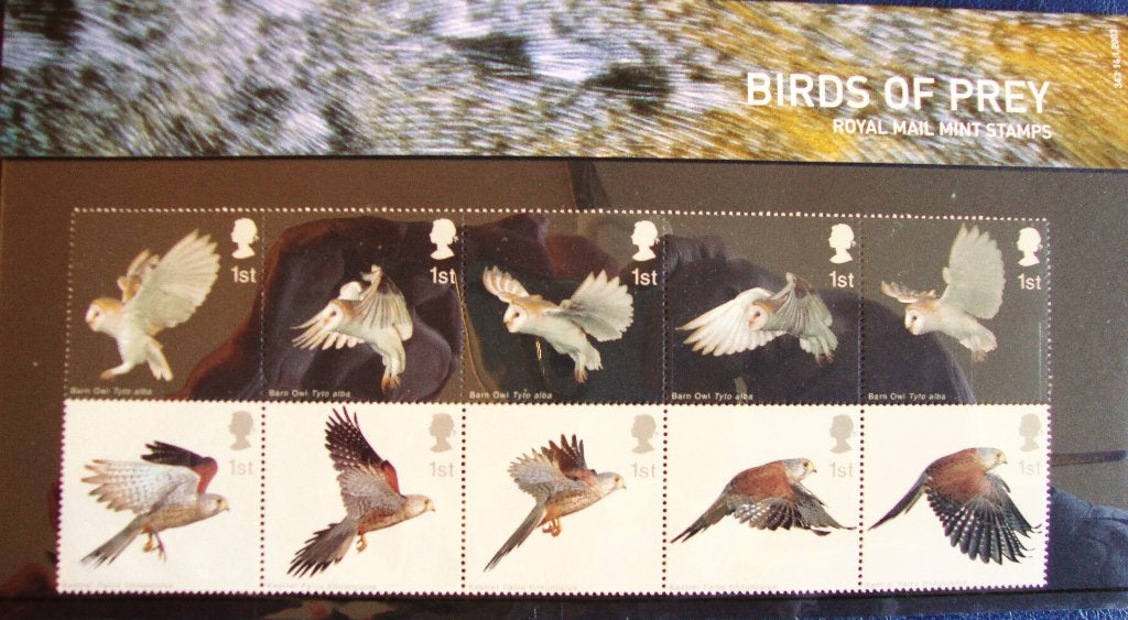 Engeland serie 2003, 10 Roofvogels., Dieren en Toebehoren, Vogels | Overige Vogels, Meerdere dieren, Roofvogel