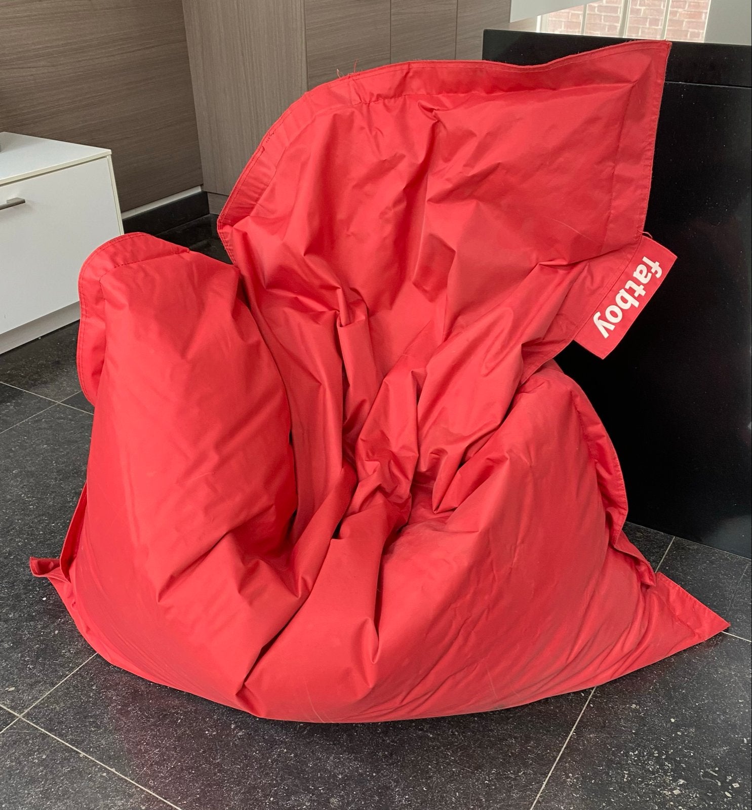 Rode Fatboy zitzak, Huis en Inrichting, Zitzakken, Ophalen of Verzenden, Gebruikt, Rood, Zitzak