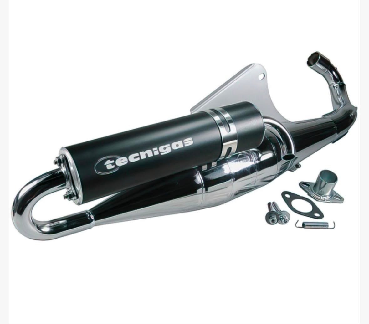 uitlaat technicus RS-2 Chroom Piaggio/Gilera 125-180cc 2-t, Ophalen, Nieuw, Uitlaat, Piaggio