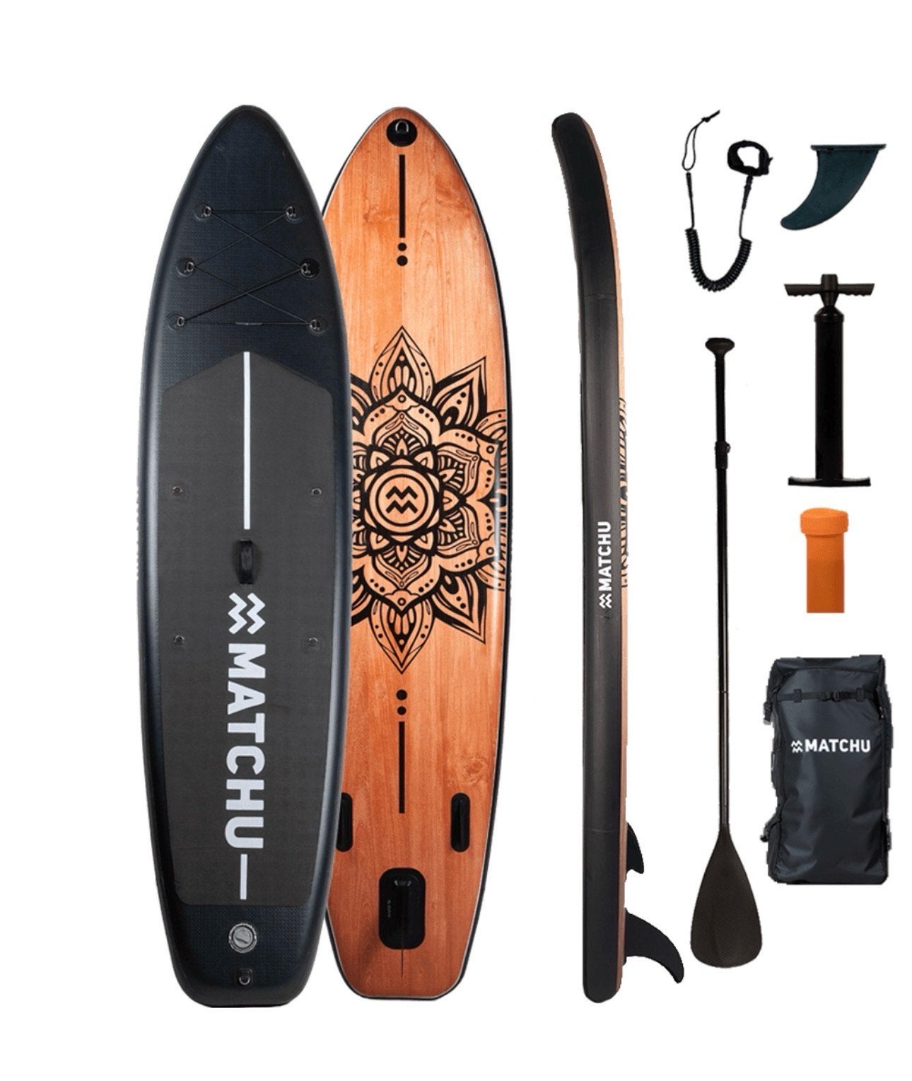 SUP Board Supbord Suppen Hout Mandala stijlvol het water op