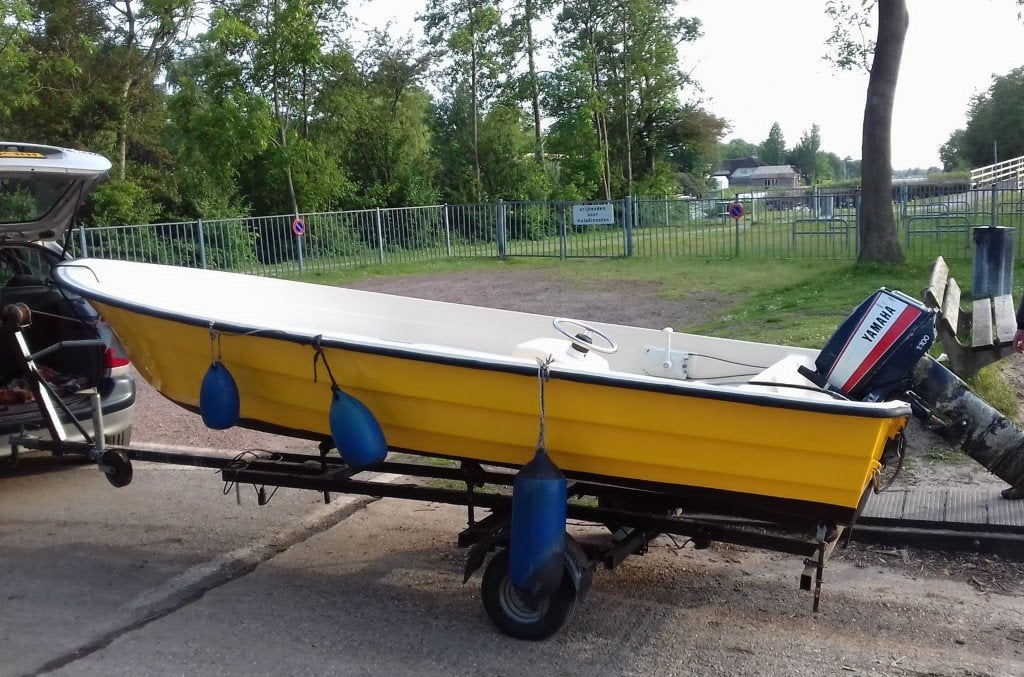 SHETLAND  GM 14    DINGHY     geel, Gebruikt, Buitenboordmotor, 5 m, Trailer