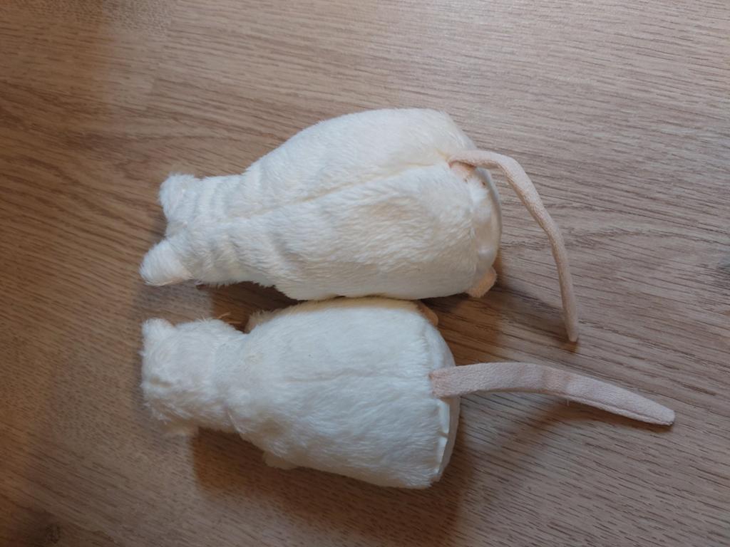 2x IKEA witte muis knuffeltjes gosig mus, Ophalen of Verzenden