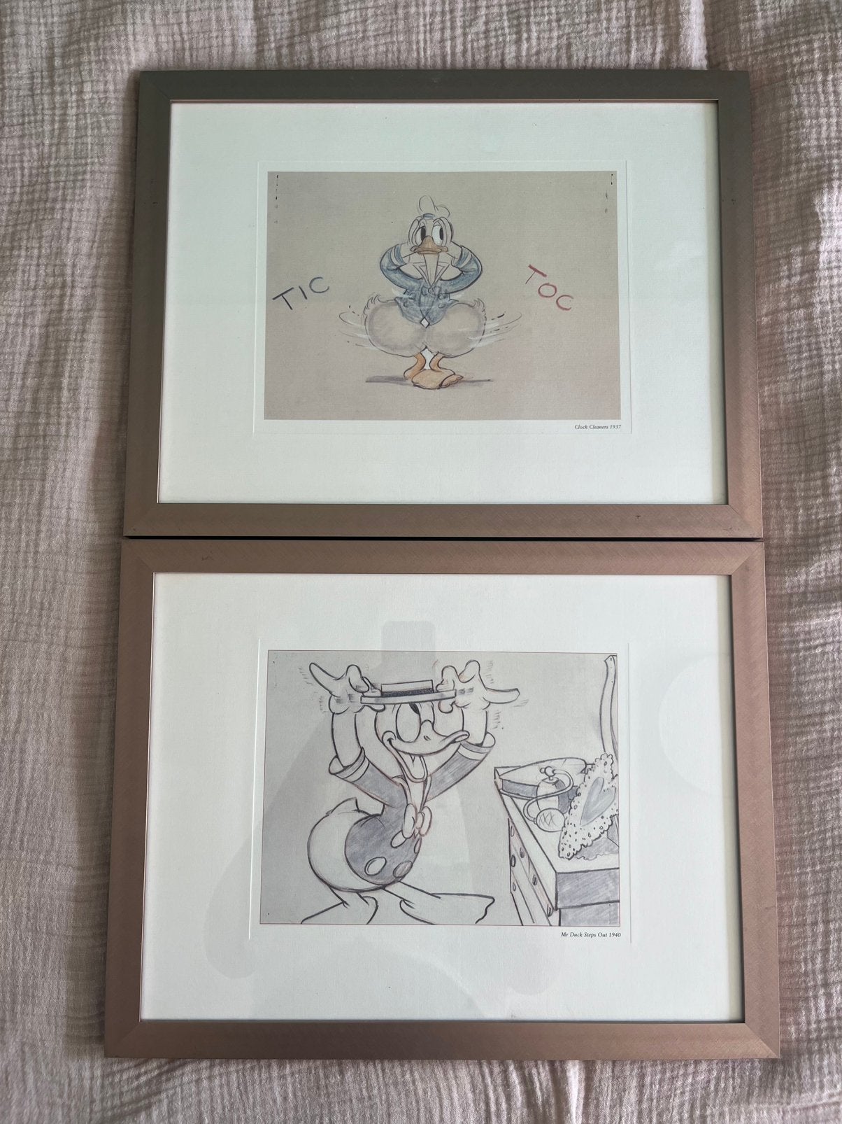 2 Schetsen Donald Duck Disney film, Antiek en Kunst, Ophalen of Verzenden