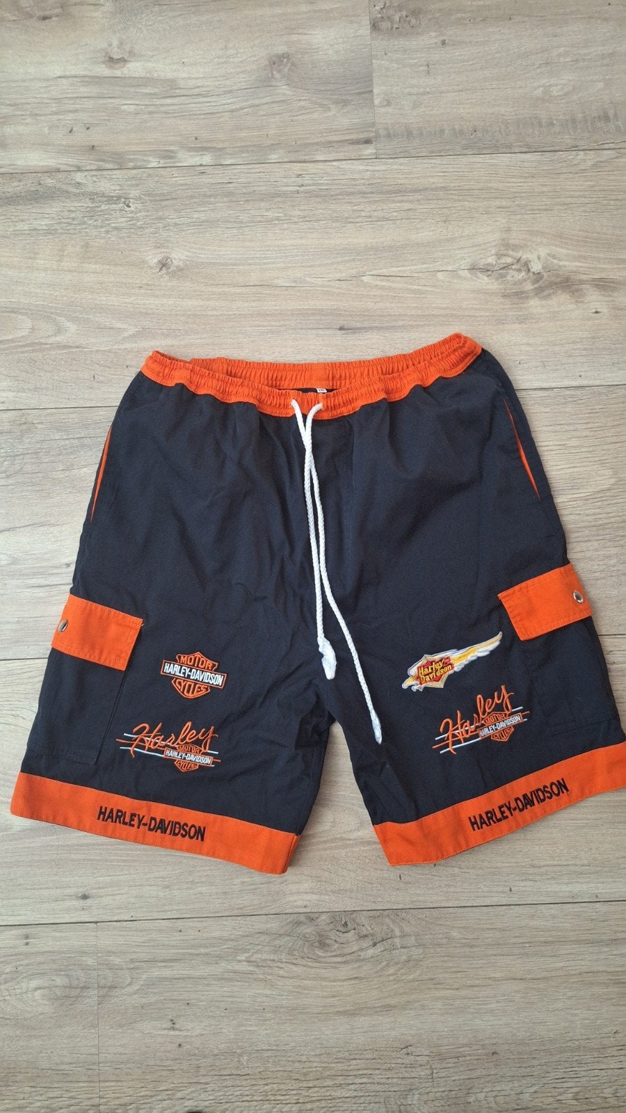 Harley Davidson korte broek met zijzakken - Maat XXL, Zwart, Overige maten, Ophalen of Verzenden, Zo goed als nieuw