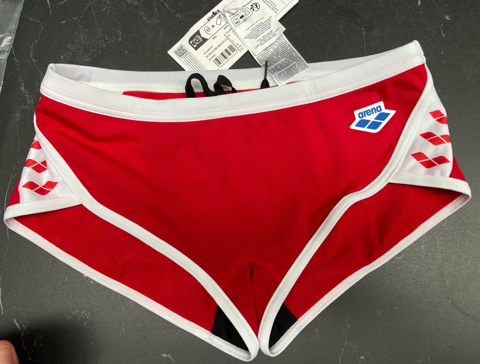 Arena zwembroek icons solid low waist D3/75 rood/wit NIEUW, Ophalen of Verzenden, Rood