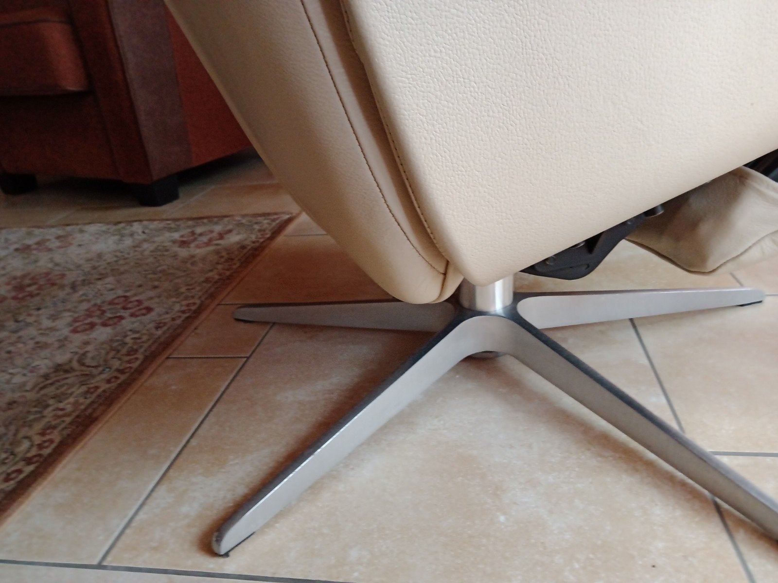 leder relaxfauteuil, Ophalen, Gebruikt, Minder dan 75 cm, Leer