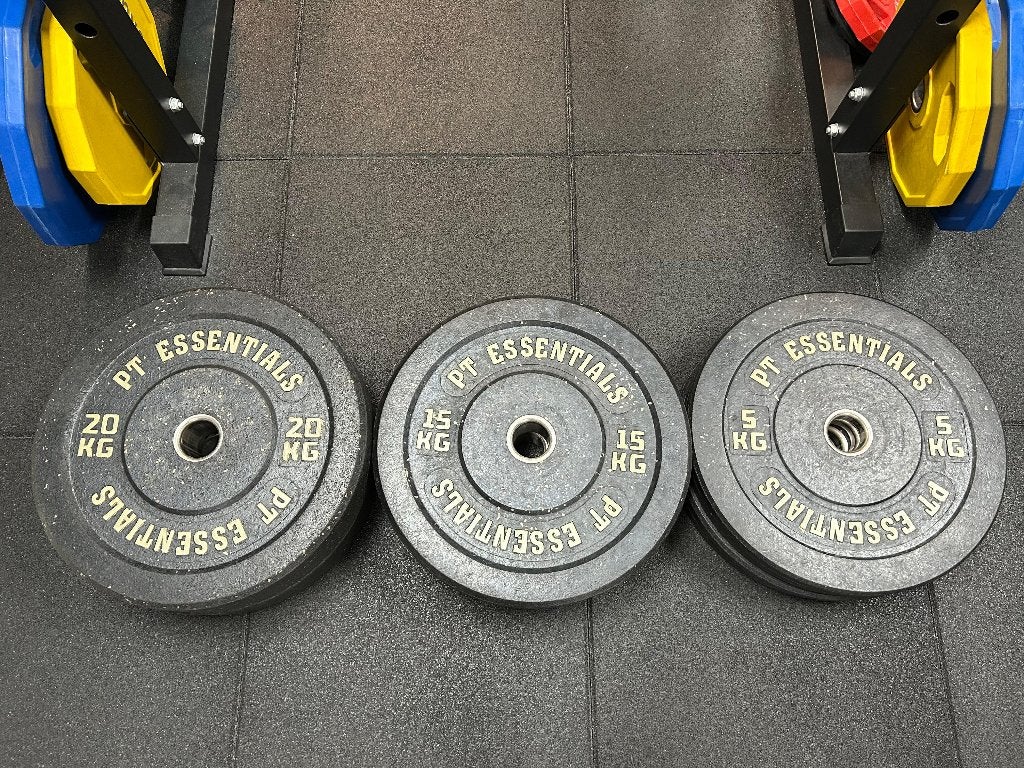 Bumperplates, Sport en Fitness, Ophalen, Zo goed als nieuw, Benen, Halterschijven