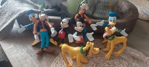 8 Beweegbare Disney figuren Donald, Mickey,  Pluto  & Goofy, Verzamelen, Disney, Ophalen of Verzenden, Donald Duck, Gebruikt, Beeldje of Figuurtje