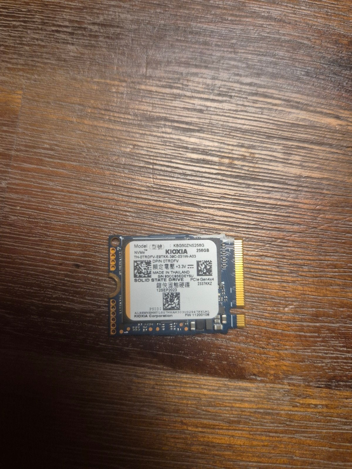 KIOXIA 256GB NVMe SSD uit Dell laptop (PCIe Gen4x4), Computers en Software, Intern, Gebruikt, 256GB, KIOXIA