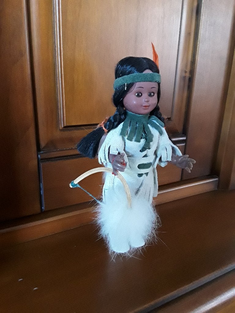 vintage poppetje. indiaans poppetje, Ophalen of Verzenden, Zo goed als nieuw, Pop