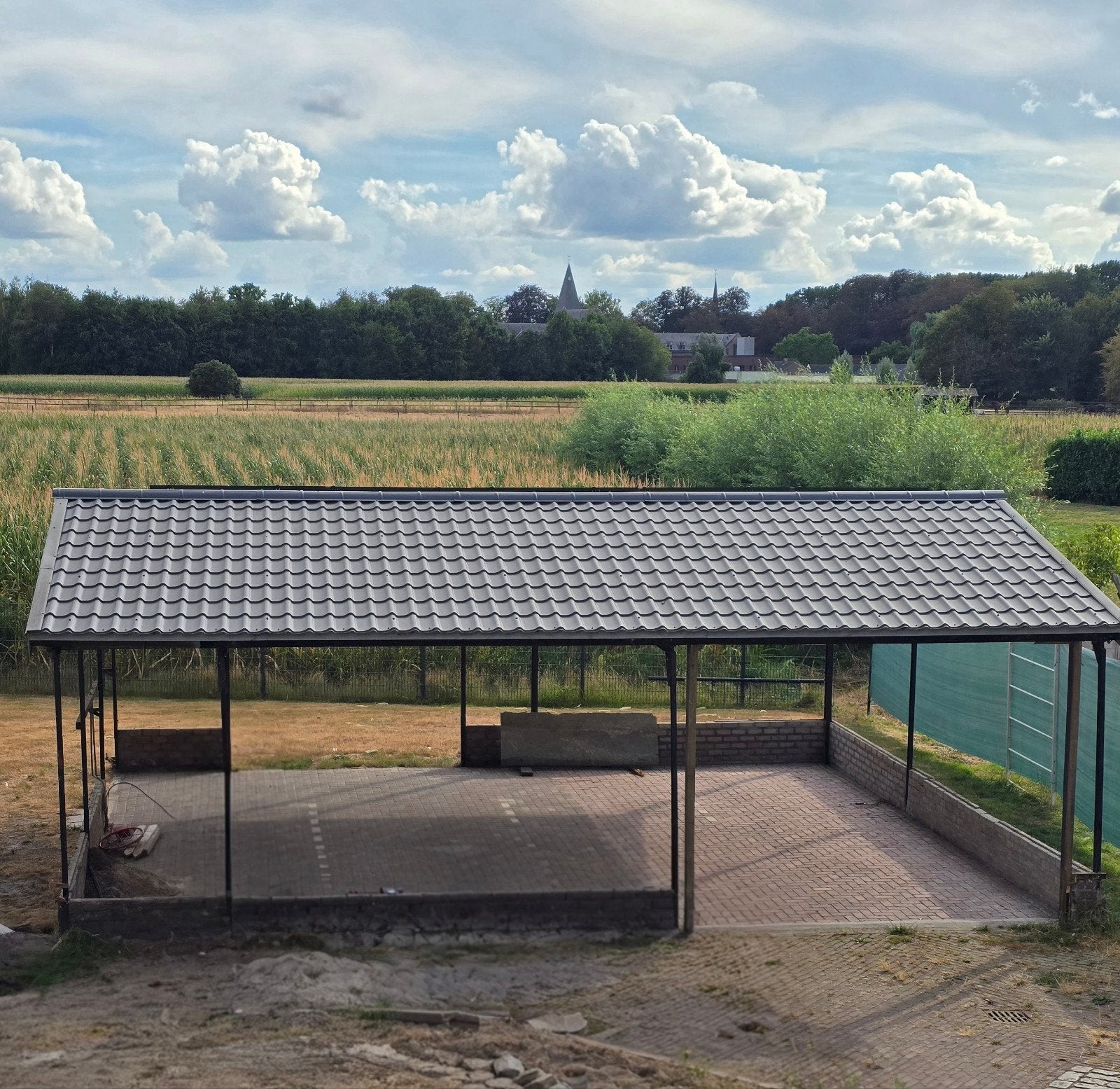 Dakplaten - dakpanprofielplaten - met isolatie - ca 85m2, Ophalen