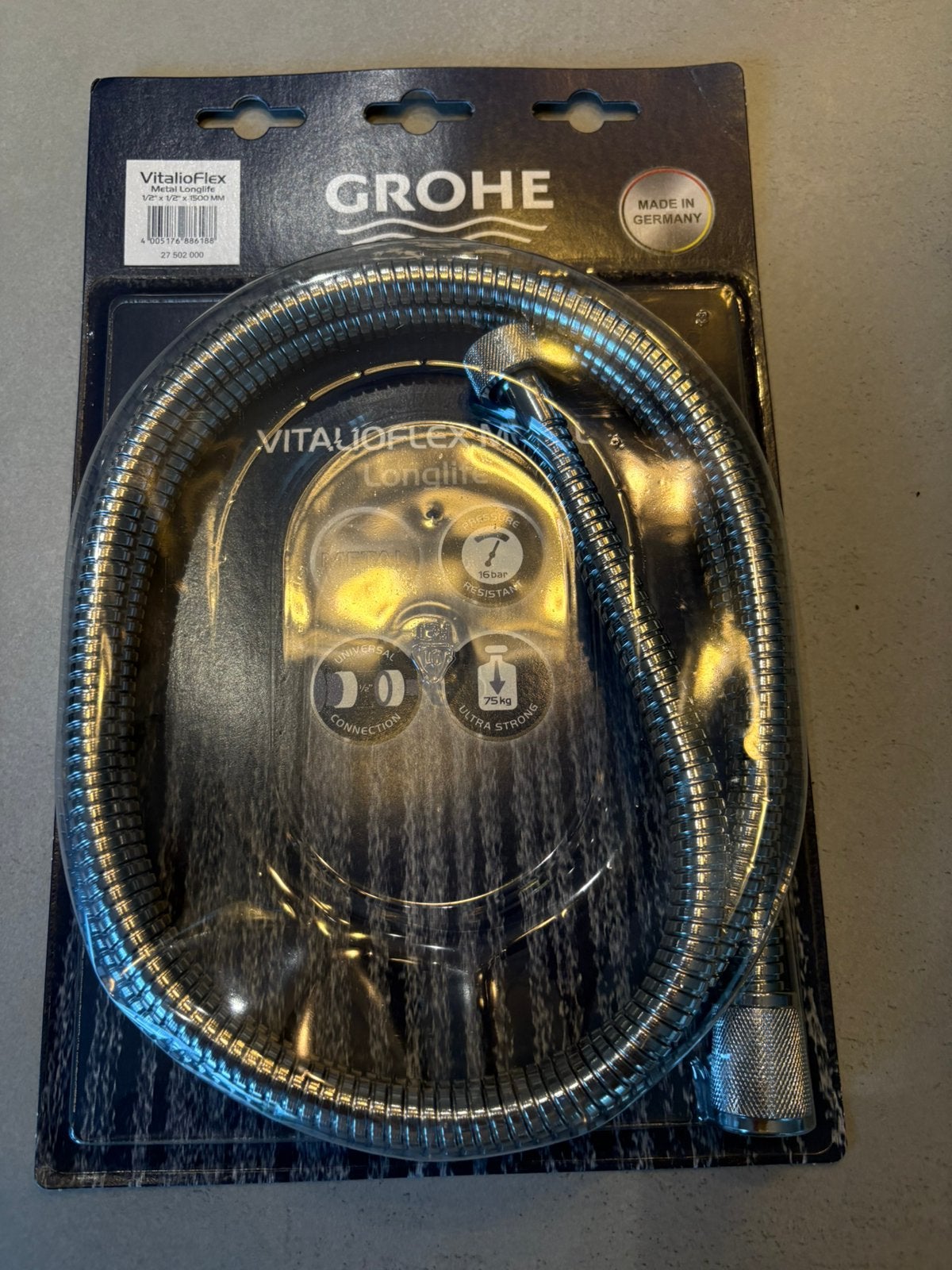 GROHE Doucheslang VitalioFlex Metal  -- 150cm, Ophalen of Verzenden, Nieuw, Minder dan 2 meter, Overige kabels
